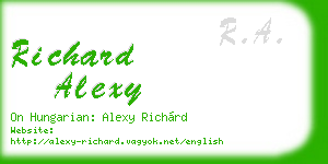 richard alexy business card
